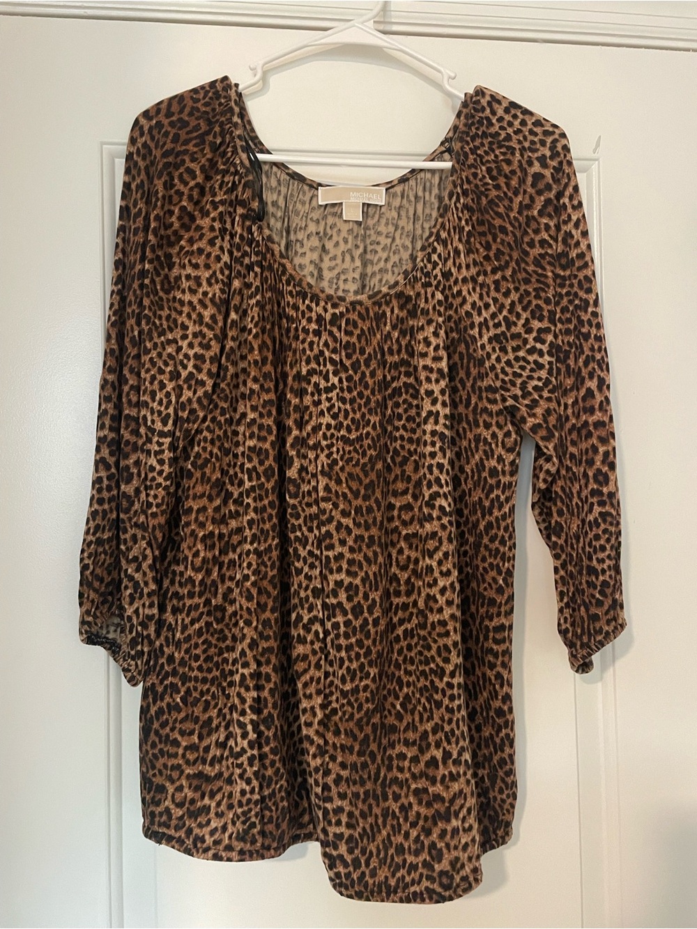 Michael Kors Brown Leopard-Print Shirt